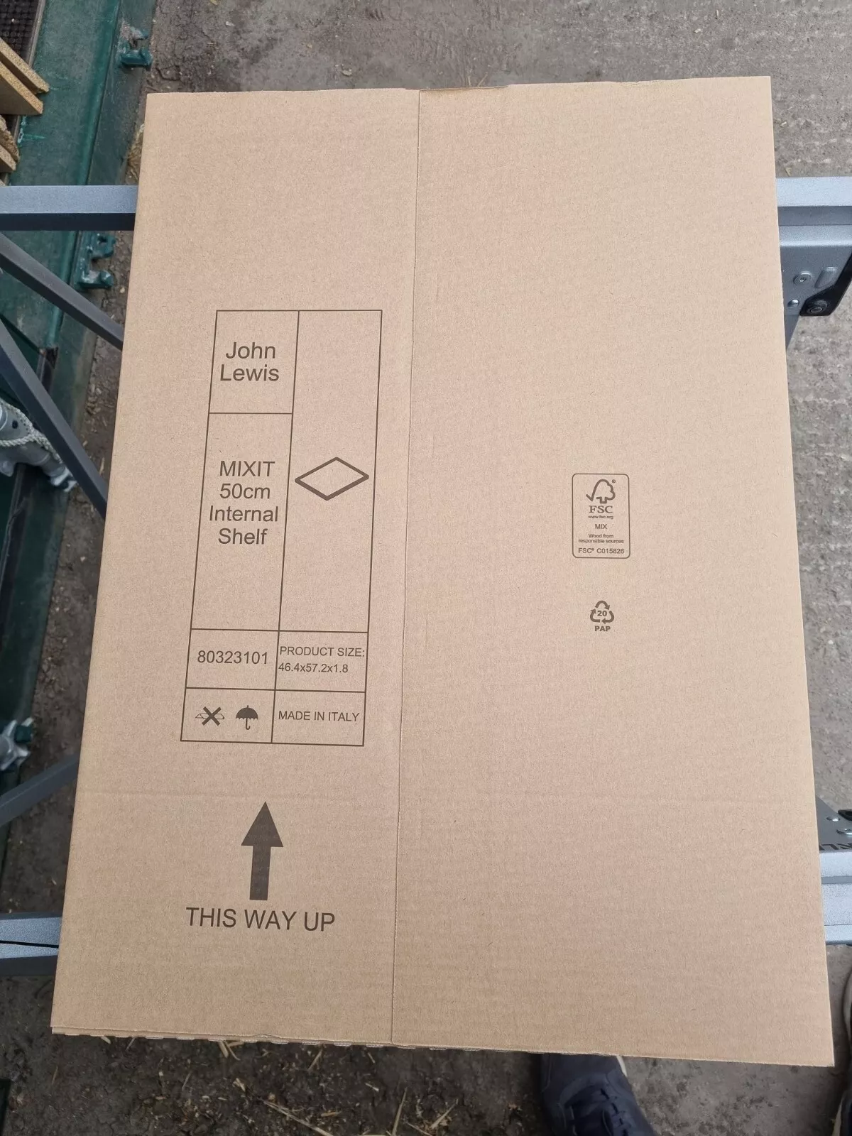 John Lewis Mix It Single Wardrobe Internal Shelf, 